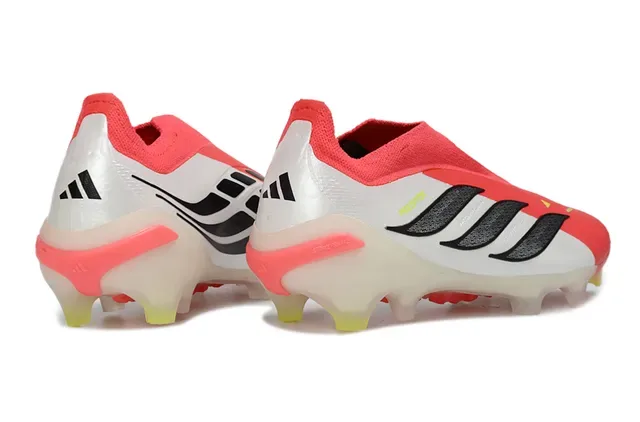 Adidas Predator أحمر أبيض أسود Firm-Ground أحذية كرة القدم 14