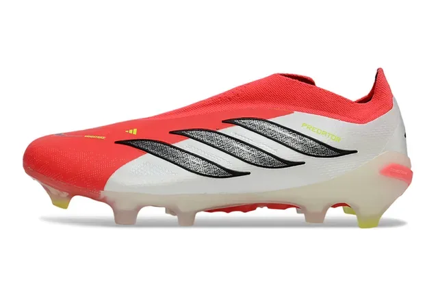 Adidas Predator أحمر أبيض أسود Firm-Ground أحذية كرة القدم 17