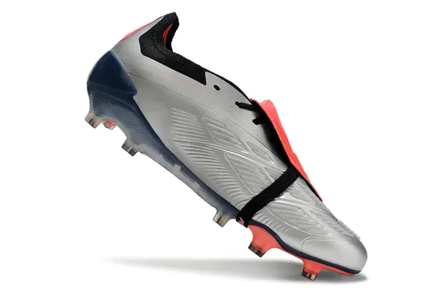 Adidas Predator Prateado Azul Marinho Coral Firm-Ground Sapatos de Futebol 2