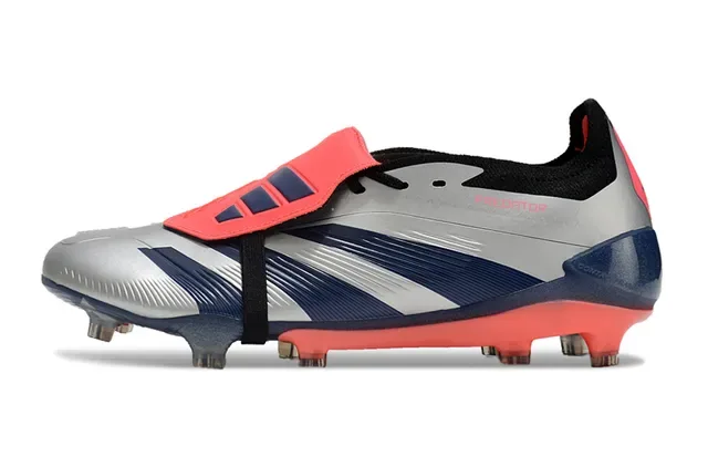 Adidas Predator Prateado Azul Marinho Coral Firm-Ground Sapatos de Futebol 7