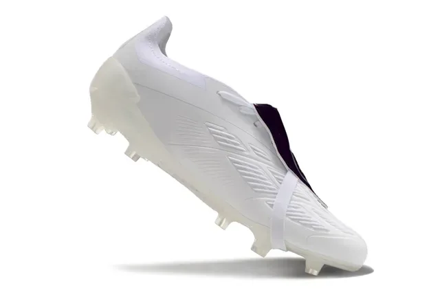Adidas Predator Branco Roxo Dourado Sapatos de Futebol Campo Firme 2