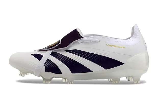 Adidas Predator Branco Roxo Dourado Sapatos de Futebol Campo Firme 7