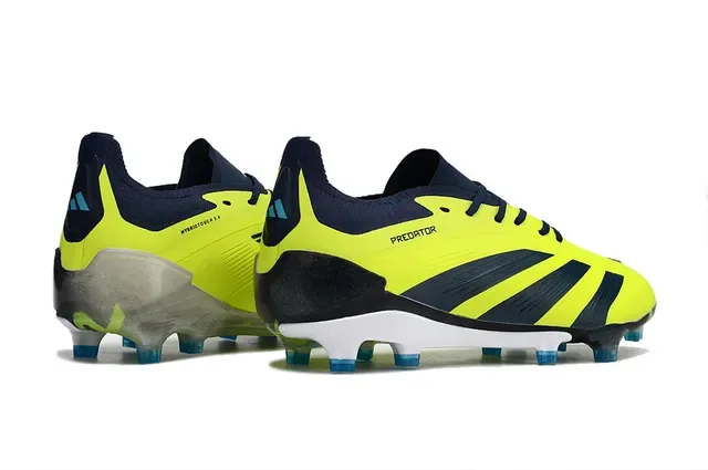 Adidas Predator Yellow Navy Low-Cut Cleated Firm-Ground Soccer Shoes 3