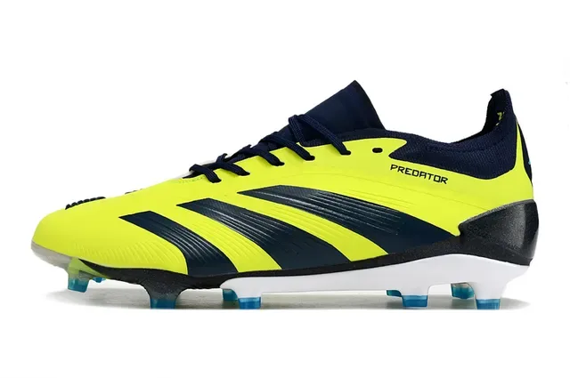 Adidas Predator Yellow Navy Low-Cut Cleated Firm-Ground Soccer Shoes 4