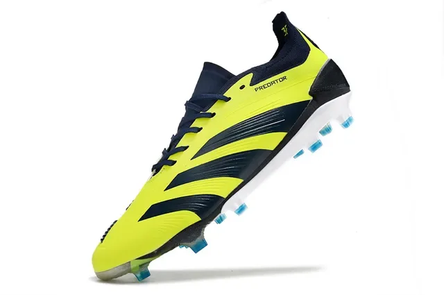 Adidas Predator Yellow Navy Low-Cut Cleated Firm-Ground Soccer Shoes 7
