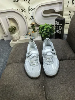 Adidas Samba 金属银色 无鞋带 生活方式运动鞋 10
