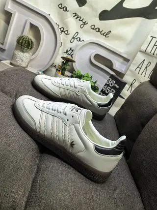 Tênis Lifestyle Adidas Samba Off-White e Preto 7