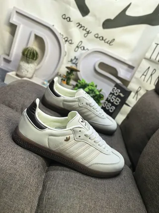 Tênis Lifestyle Adidas Samba Off-White e Preto 9