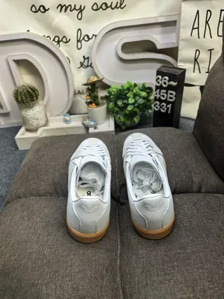 Adidas Samba OG Light Gray and White Lifestyle Sneakers 8