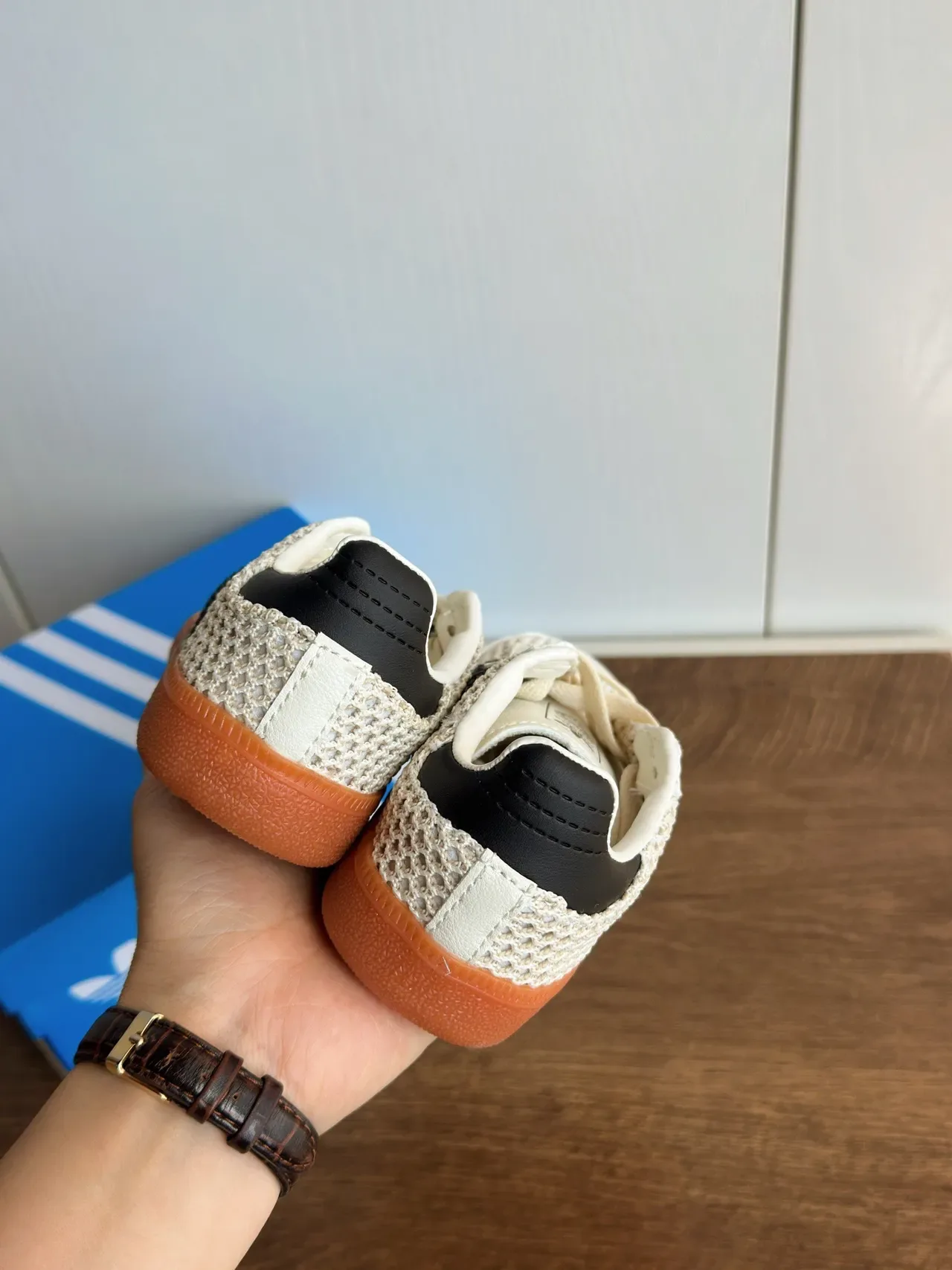 Adidas Samba OG maillé blanc noir gomme sneakers lifestyle 8