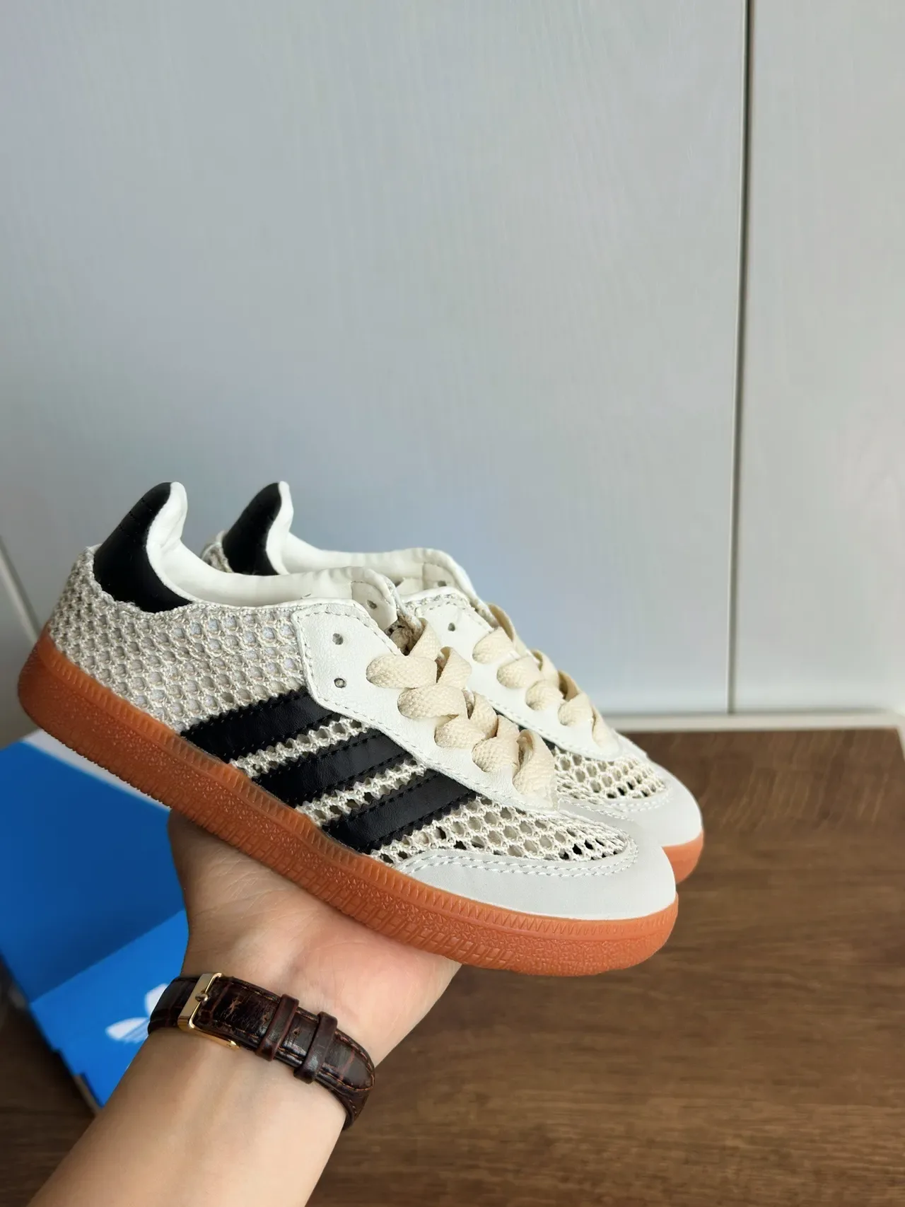 Adidas Samba OG maillé blanc noir gomme sneakers lifestyle 10