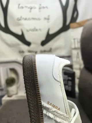 Adidas Samba OG 白灰 无鞋带生活方式运动鞋 3