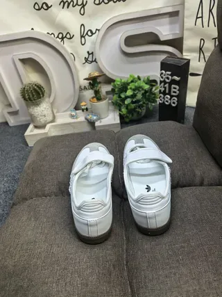 Adidas Samba OG 白灰 无鞋带生活方式运动鞋 8