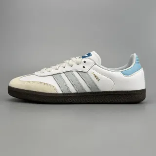 Adidas Samba أبيض رمادي بيج أزرق حذاء لايف ستايل