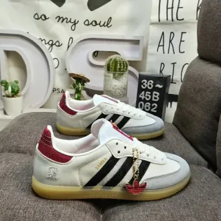 Adidas Samba أبيض أحمر أسود Gum حذاء رياضي نمط حياة