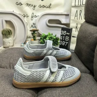 Adidas Samba منسوجة رمادي كريمي لايف ستايل سنيكرز