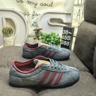 Adidas Spezial Gray and Maroon sneakers lifestyle