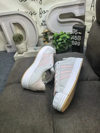 Adidas Superstar Beige and Gray Lifestyle Sneakers 6