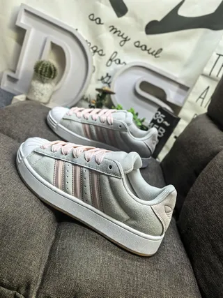 Adidas Superstar Beige and Gray Lifestyle Sneakers 7