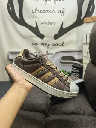 Adidas Superstar Beige and Gray Lifestyle Sneakers 15