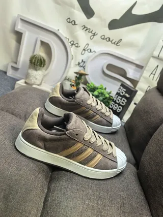 Adidas Superstar Beige and Gray Lifestyle Sneakers 19