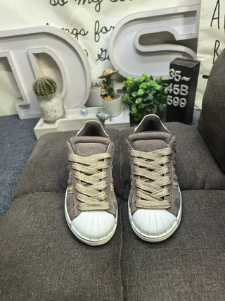 Adidas Superstar Beige and Gray Lifestyle Sneakers 20