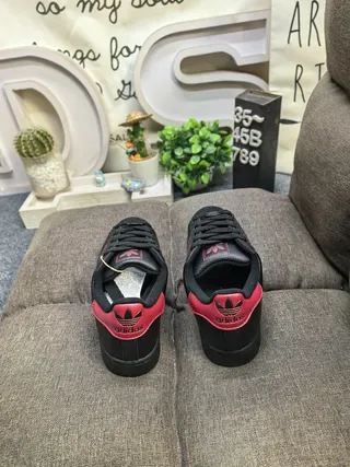 Adidas Superstar Black and Pink Lifestyle Sneakers 8
