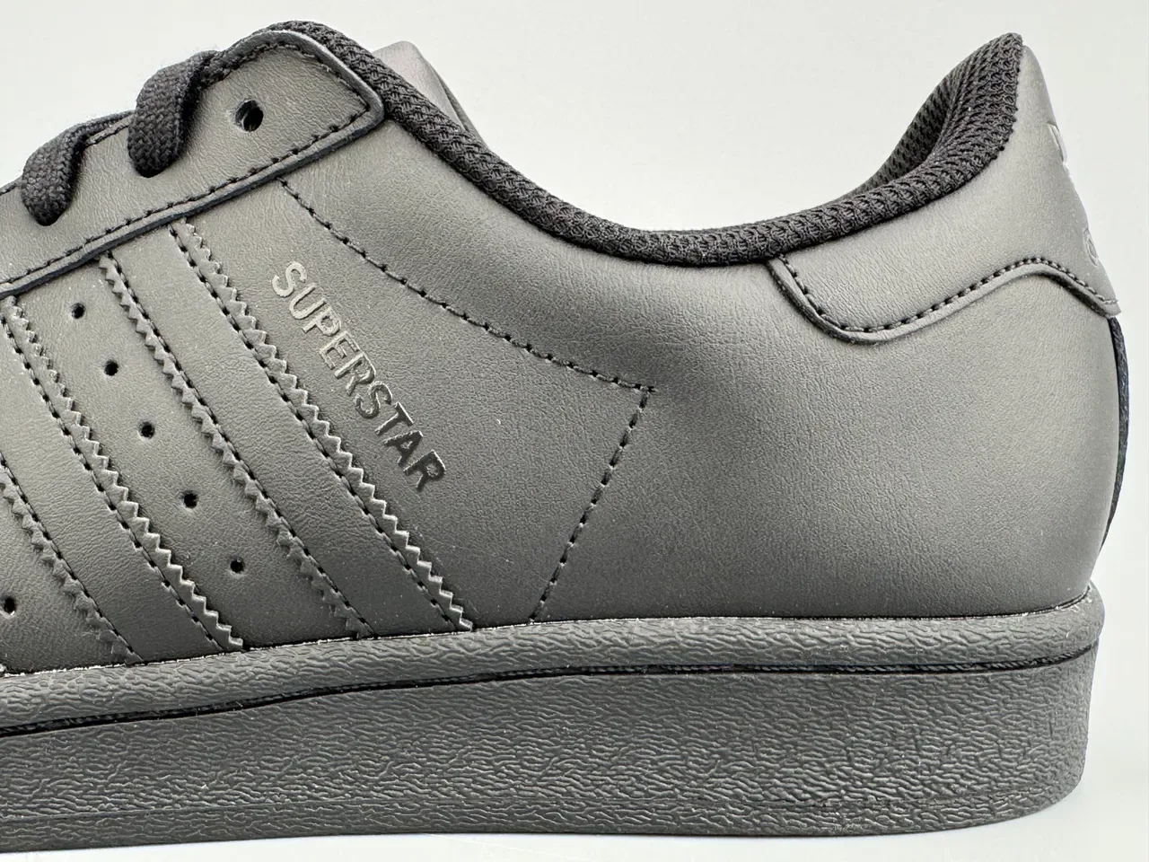 Adidas Superstar Monochrome Black Sneakers Lifestyle 7