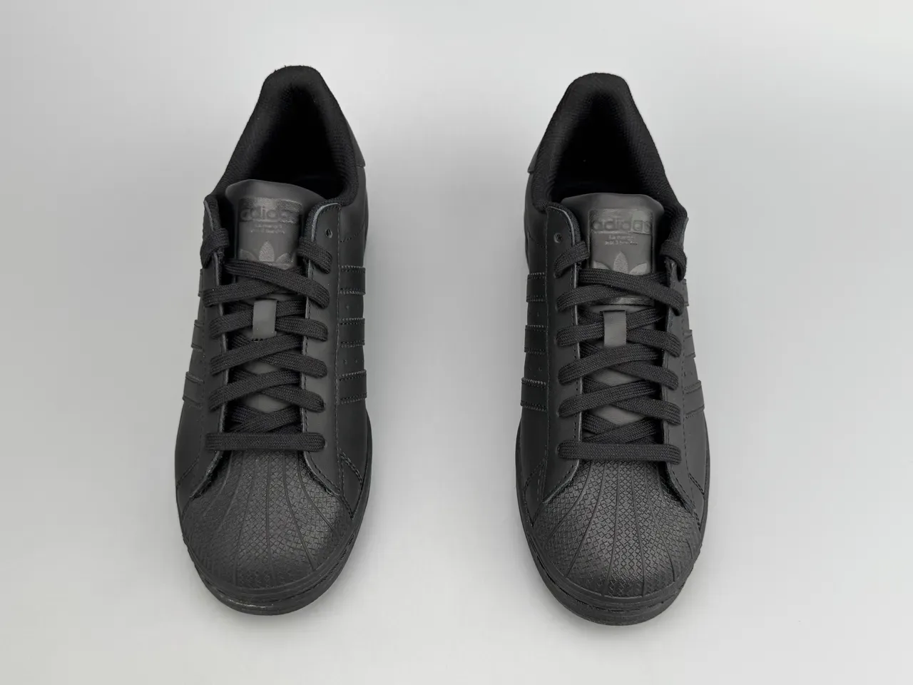 Adidas Superstar Monochrome Black Sneakers Lifestyle 9