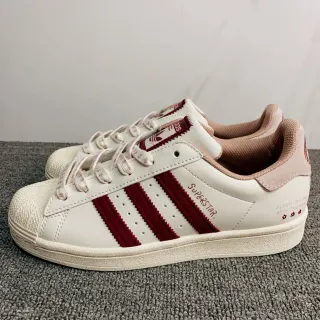 Adidas Superstar Off-White و Burgundy حذاء أسلوب حياة