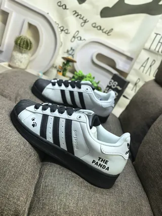 Adidas Superstar The Panda Tênis Lifestyle Branco e Preto 7