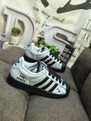 Adidas Superstar The Panda Tênis Lifestyle Branco e Preto 9