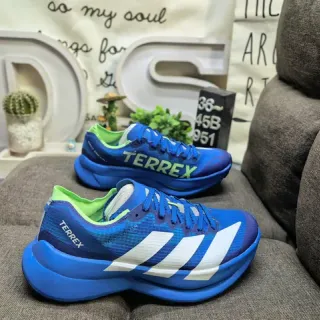 Adidas Terrex Chaussures de course Bleues et Vert Lime