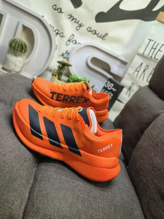 Adidas Terrex Chaussures de course Bleues et Vert Lime 17