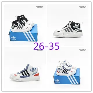 Adidas أبيض أسود عالي silhouette مثقوب صندوق أصابع القدم حذاء أسلوب حياة
