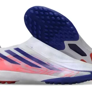 Adidas Branco Azul Sem Cadarço Upper Sprintweb Malha Engineered Mesh Sapatos de Futebol Turf