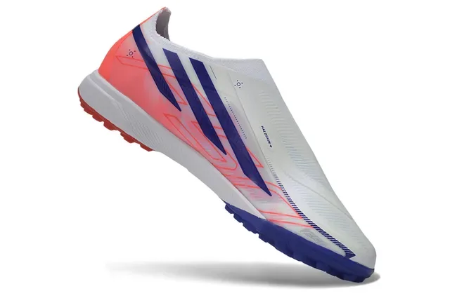 Adidas Branco Azul Sem Cadarço Upper Sprintweb Malha Engineered Mesh Sapatos de Futebol Turf 2