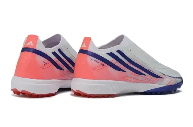 Adidas Branco Azul Sem Cadarço Upper Sprintweb Malha Engineered Mesh Sapatos de Futebol Turf 5