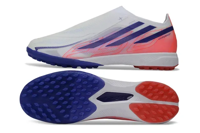Adidas Branco Azul Sem Cadarço Upper Sprintweb Malha Engineered Mesh Sapatos de Futebol Turf 6