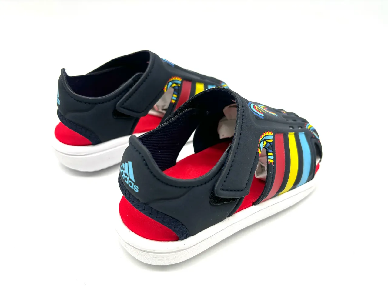 Adidas White Blue Open-Toe Strap-Fastened Casual Sandals 19
