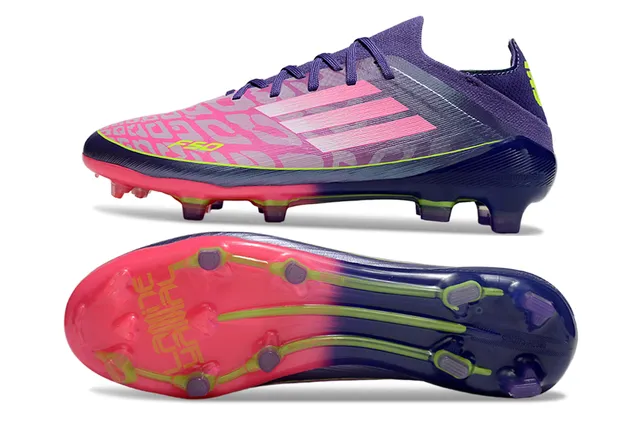 Adidas X Purple Pink Chaussures de football basses à lacets, tige texturée synthétique, pour terrain ferme 6