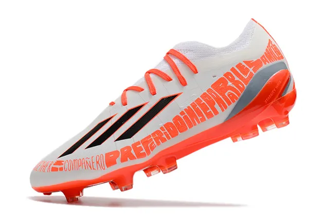 Adidas X ফুটবল বুট সাদা কমলা কালো ফার্ম গ্রাউন্ড ফুটবল জুতা 3