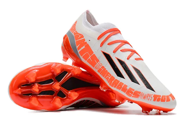 Adidas X ফুটবল বুট সাদা কমলা কালো ফার্ম গ্রাউন্ড ফুটবল জুতা 4