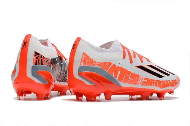 Adidas X ফুটবল বুট সাদা কমলা কালো ফার্ম গ্রাউন্ড ফুটবল জুতা 5