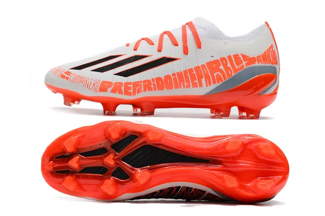 Adidas X ফুটবল বুট সাদা কমলা কালো ফার্ম গ্রাউন্ড ফুটবল জুতা 6
