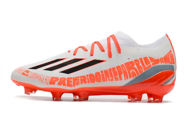 Adidas X ফুটবল বুট সাদা কমলা কালো ফার্ম গ্রাউন্ড ফুটবল জুতা 7