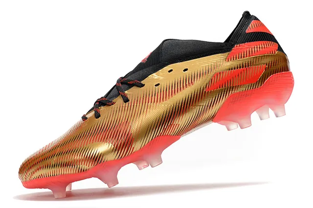 Adidas X Speedflow Zapatos de fútbol Oro Rojo Negro Agarre Firme 3