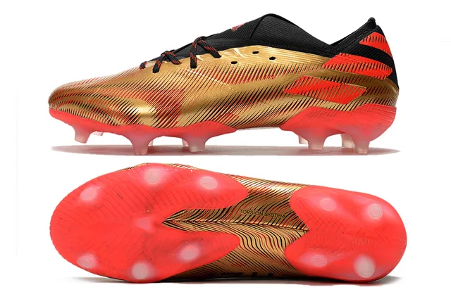 Adidas X Speedflow Zapatos de fútbol Oro Rojo Negro Agarre Firme 6