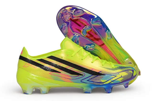 Adidas X Speedflow jaune néon iridescent chaussures de football pour terrain ferme 4