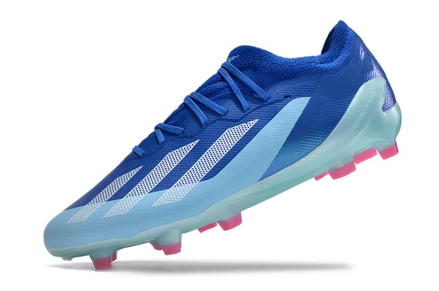 Adidas X Speedflow Zapatos de fútbol blanco, azul, amarillo para terreno firme 8